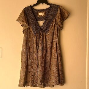 Anthropologie Black and White Patterned Dress